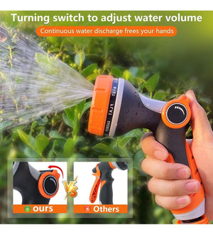 Multi-Function Garden Hose Spray Gun tool with 10 Patterns - High Pressure Watering Gun for Watering Plants, Car, Pet, Cleaning Sidewalks, Gardens, Home - SuperbKishan