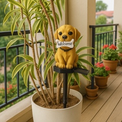 Solar Welcome Puppy Light