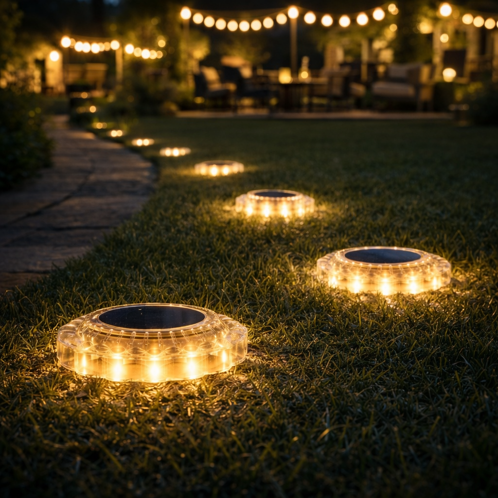 Crystal Glass Solar Buried Lights | Pack of 2