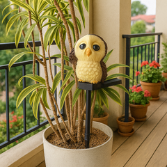 Solar Black Owl Light