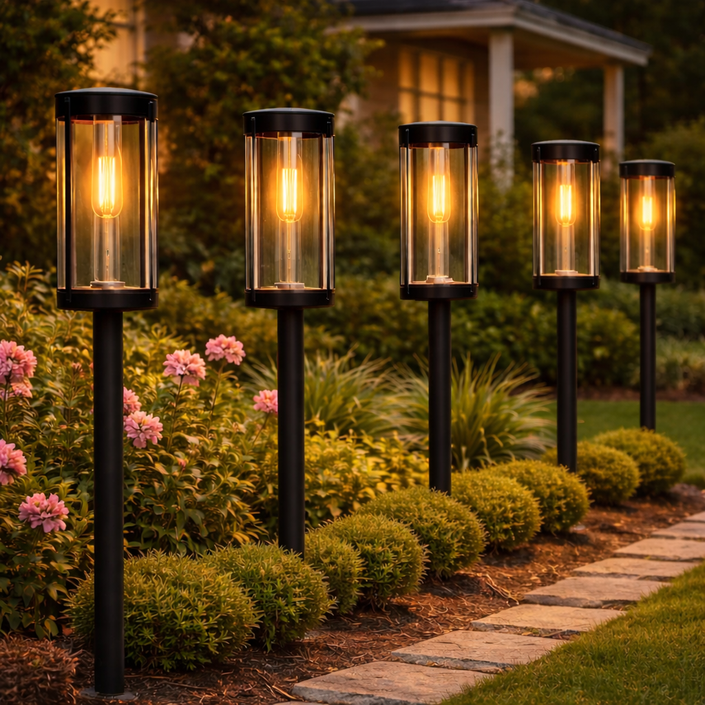 Solar Pathway Lamp | Round | Pack of 2