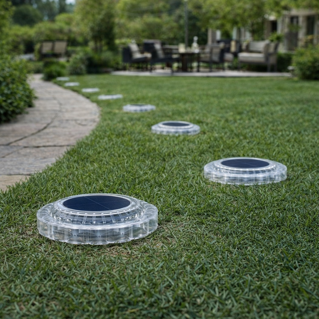 Crystal Glass Solar Buried Lights | Pack of 2