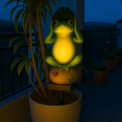 Solar Lotus Leaf Frog Light