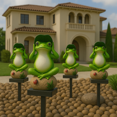 Solar Lotus Leaf Frog Light