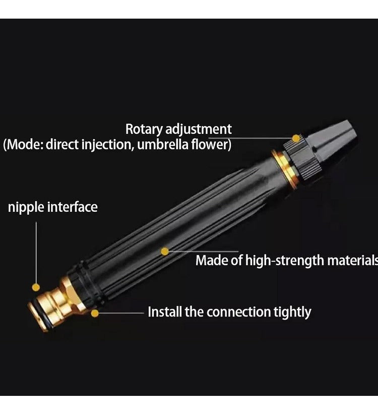 High-Pressure Water Hose Nozzle tool for Car, Pet, and Garden 3 Adjustable Spray Patterns (1) - SuperbKishan