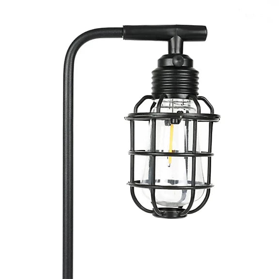 Solar Vintage Cage Light Stake
