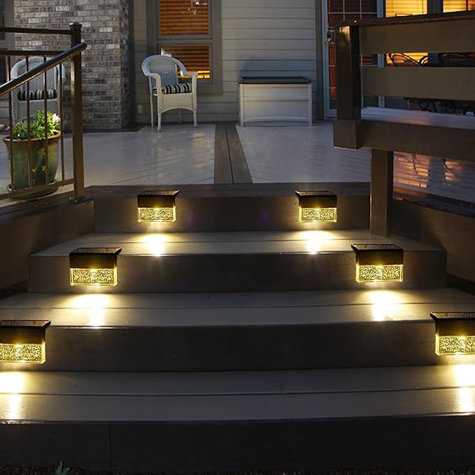 Solar Decorative Deck Lamps | Pack of 6
