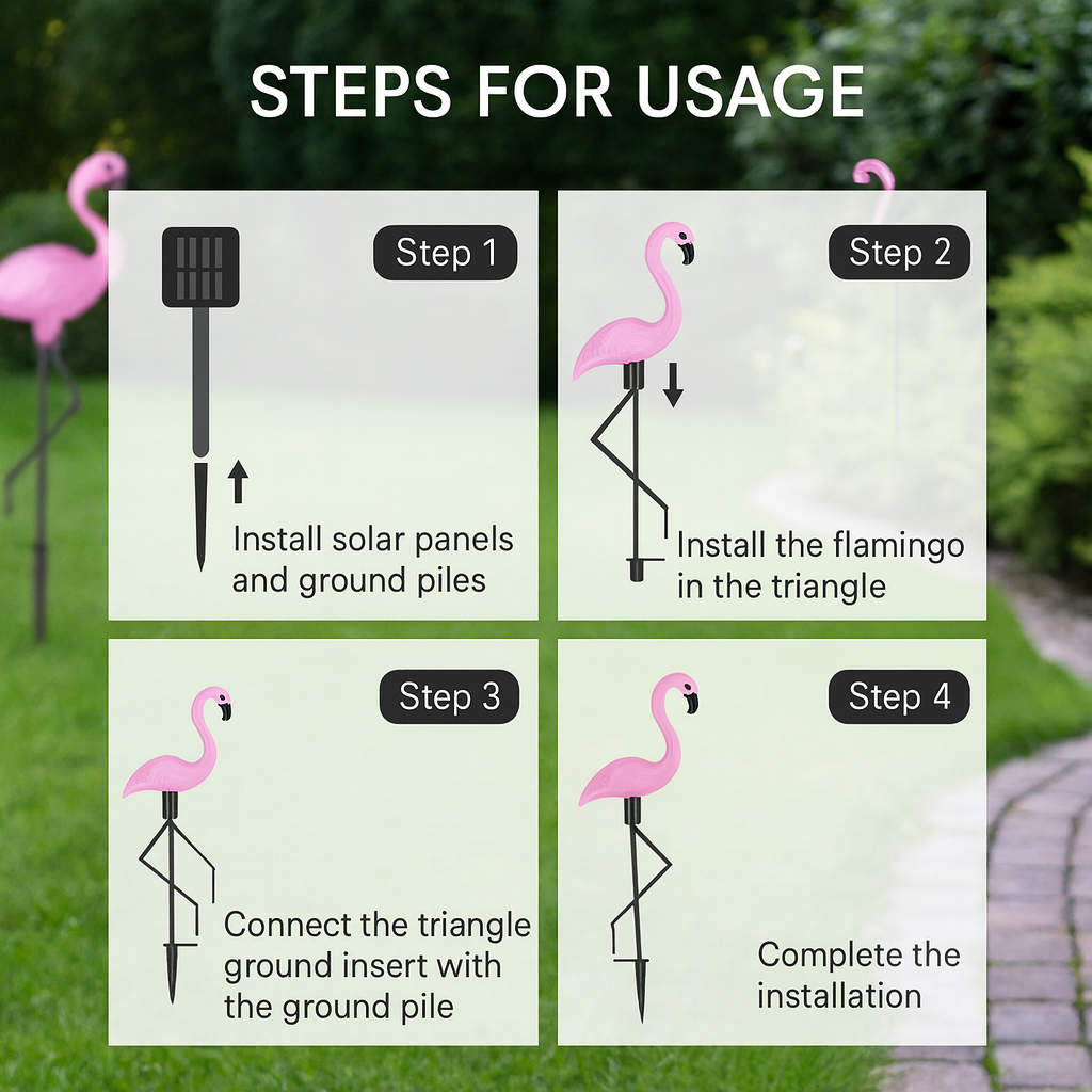 Flamingo LED Solar Lights | Pack of 2