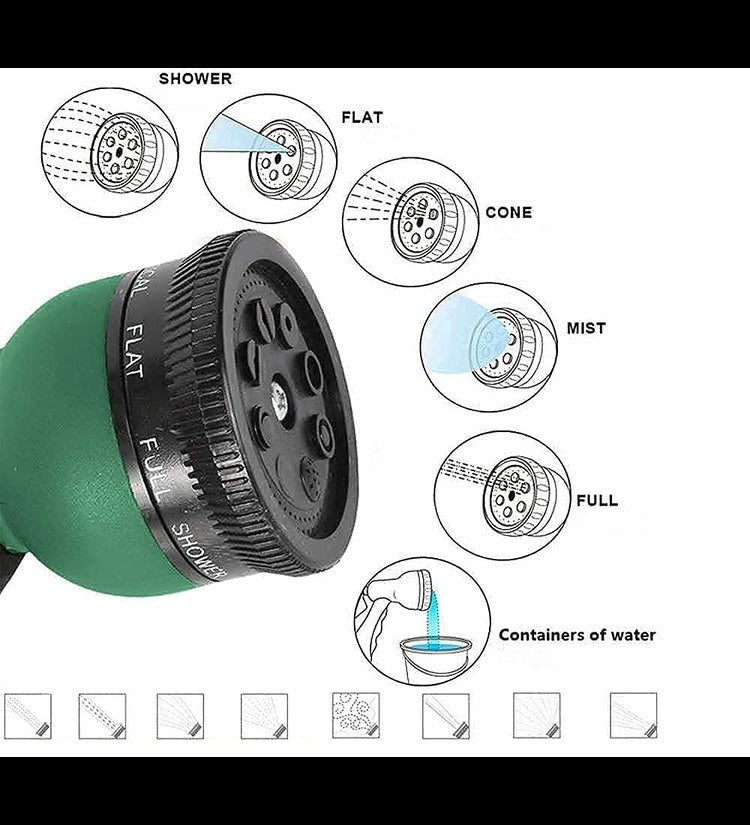 Pattern High-Pressure Water Spray Gun for Gardening, Flower, Plant, and Lawn Watering, and Bike Car Washing Portable Power Sprayer Garden Hose Nozzle Pipe Connector