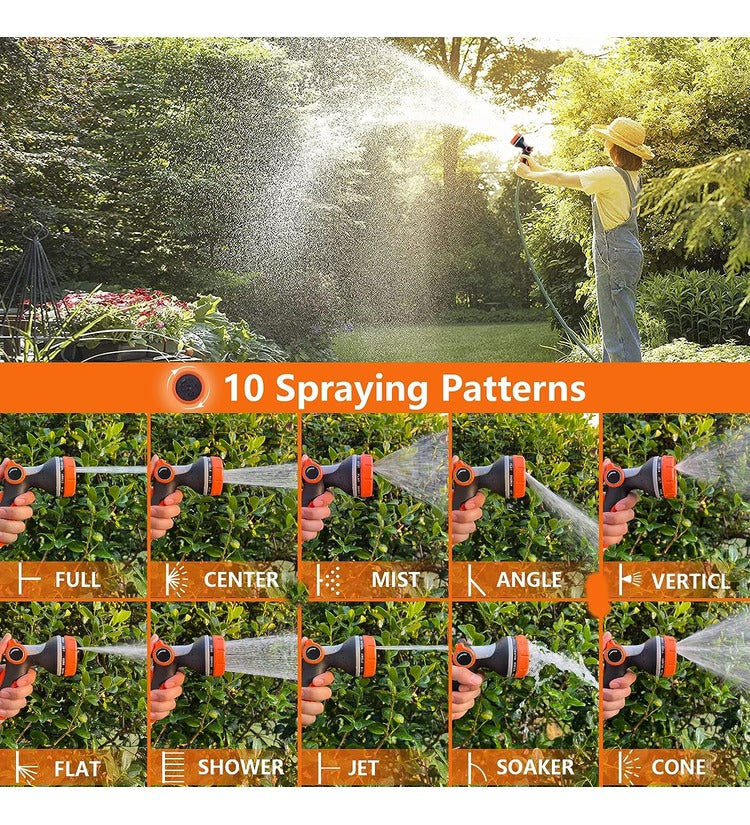 Multi-Function Garden Hose Spray Gun tool  with 10 Patterns - High Pressure Watering Gun for Watering Plants, Car, Pet, Cleaning Sidewalks, Gardens, Home - SuperbKishan