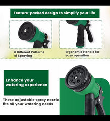 Garden Hose Spray Gun tool for 8 Function High Pressure Nozzles Used for Car/Bike/Gardening Wash Nozzle Water Spray Gun with Nozzle Set Anti-Slip Design Perfect for Watering Plants