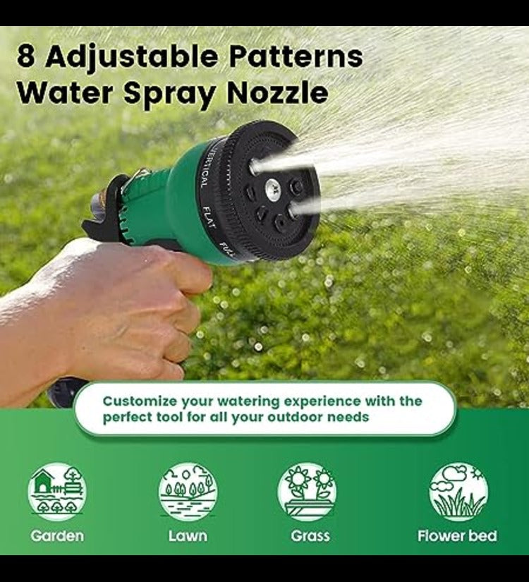 Garden Hose Spray Gun tool for 8 Function High Pressure Nozzles Used for Car/Bike/Gardening Wash Nozzle Water Spray Gun with Nozzle Set Anti-Slip Design Perfect for Watering Plants