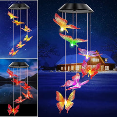 Butterfly LED Solar Lights | Color-Changing wind chimes