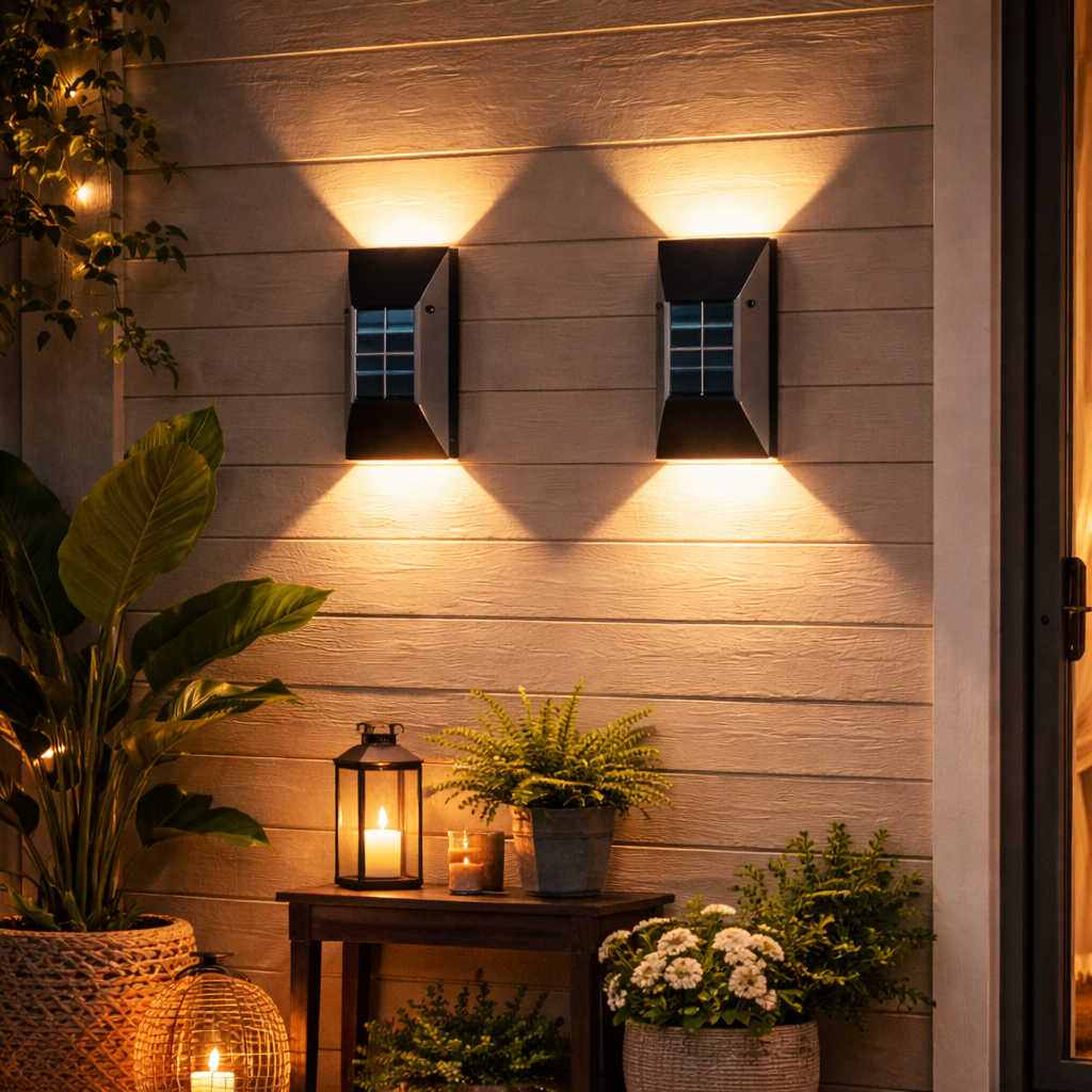 Solar Bidirectional Wall Lamp | Pack of 2