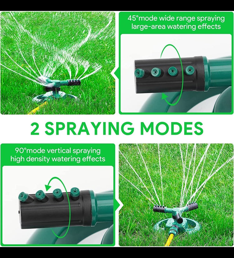Garden Sprinkler-Automatic Lawn Water Sprinklers for Yard 360 Degree 3- Arm Rotating Sprinkler System (Multi) Garden Tool - SuperbKishan