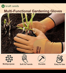 Gardening Gloves (2 Pairs, Free Size) | Washable Gardening Hand Gloves | Soft and Reusable Gloves for Gardening Enthusiasts | Heavy Duty Gardening Gloves for Home Garden | Rubber Gloves