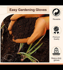 Gardening Gloves (2 Pairs, Free Size) | Washable Gardening Hand Gloves | Soft and Reusable Gloves for Gardening Enthusiasts | Heavy Duty Gardening Gloves for Home Garden | Rubber Gloves