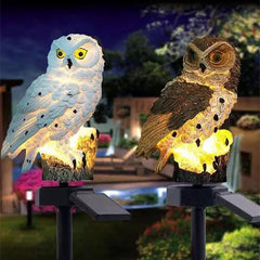 Solar Garden Light Owl Ornament Animal Bird - SuperbKishan