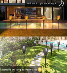 Brighten Solar Flame Lamps Led Pathway Garden Light Outdoor IP65 Lawn Lamp Solar Garden Landscape Light - SuperbKishan