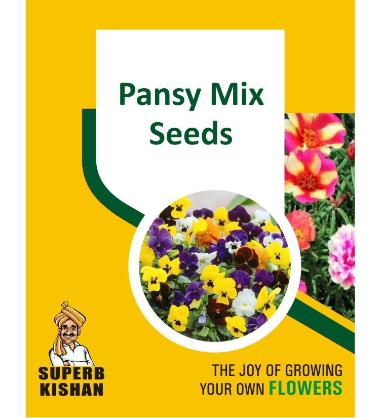 Pansy mix Flower seeds SuperbKishan