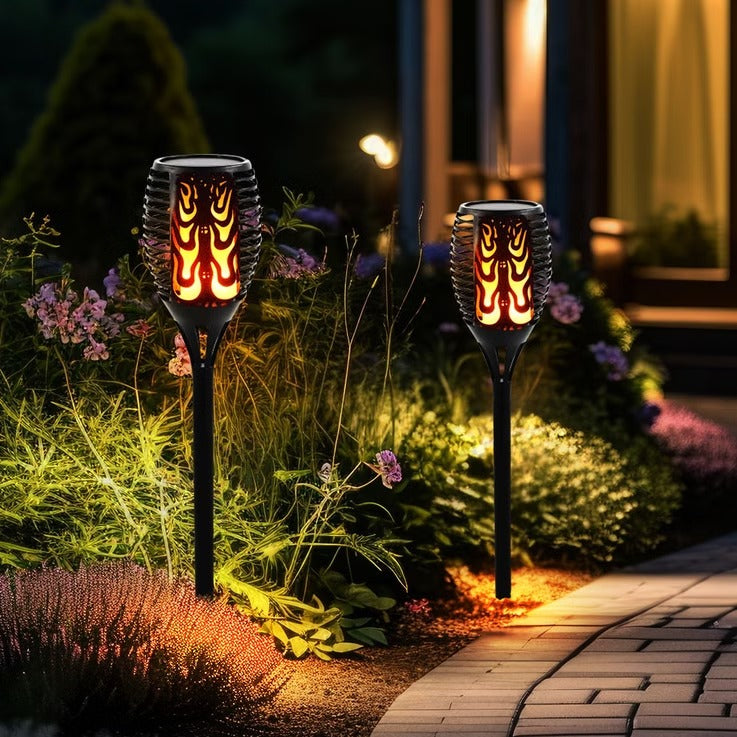Solar Flame LED Light | Pathway Garden Light