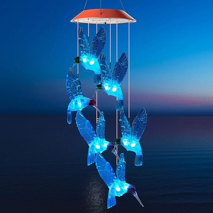 Fairy LED Solar Lights | Color-Changing wind chimes