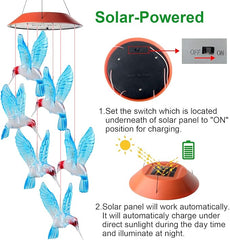 Fairy LED Solar Lights | Color-Changing wind chimes
