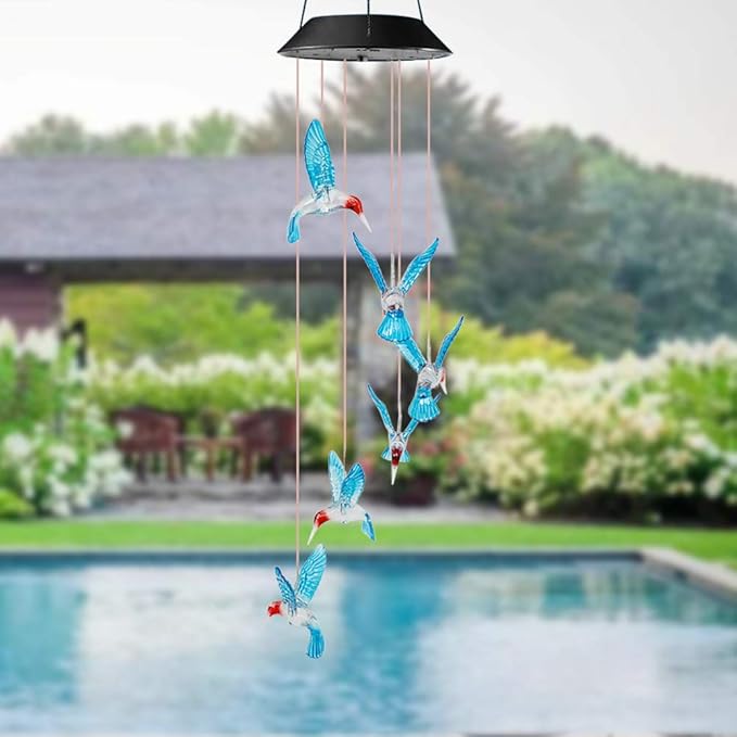 Fairy LED Solar Lights | Color-Changing wind chimes